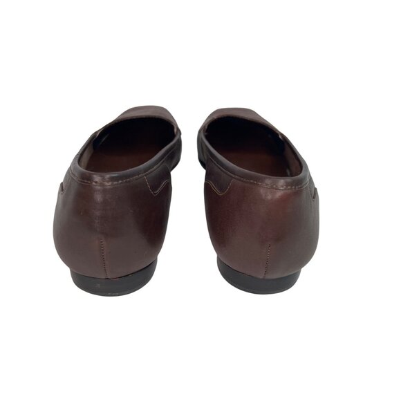 Enzo Angiolini Womens Brown Leather Crocodile Embossed Loafers Size 6.5 - Picture 3 of 7